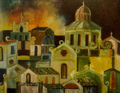1978 - Chiese di Ortigia (olio)
